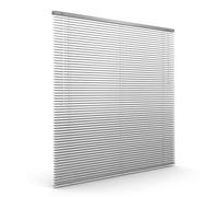 Victoria M. Store vénitien en Aluminium 25 mm pour fenêtres et Portes, sans pré-perçage, Clips de Serrage Inclus, 80 x 130 cm, Argent