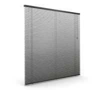 Victoria M. Store vénitien en Aluminium 25 mm pour fenêtres et Portes, sans pré-perçage, Clips de Serrage Inclus, 140 x 220 cm, Noir Mat