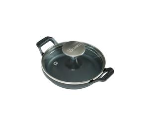 Victoria mini cocotte ronde avec couvercle en verre en fonte pré-assaisonnée Ø14 cm