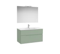Victoria-n pack (meuble+lavabo+miroir+applique) 2 tiroirs 1000 mm vert sauge - ROCA A852108564