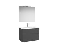 Victoria-n pack (meuble+lavabo+miroir+applique) 2 tiroirs 800 mm onyx - ROCA A852107531