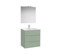 Victoria-n pack (meuble+lavabo+miroir+applique) 3 tiroirs 700 mm vert sauge - ROCA A852111564