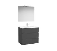 Victoria-n pack (meuble+lavabo+miroir+applique) 3 tiroirs 800 mm onyx - ROCA A852112531