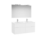 Victoria-n pack (meuble+lavabo+miroir+appliques) 4 tiroirs 1200 mm blanc mat - ROCA A852109509