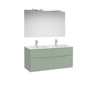 Victoria-n pack (meuble+lavabo+miroir+appliques) 4 tiroirs 1200 mm vert sauge - ROCA A852109564
