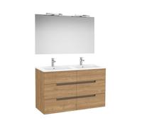 Victoria-n pack (meuble+lavabo+miroir+appliques) 6 tiroirs 1200 mm noyer - ROCA A852114517