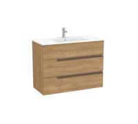 Victoria-n unik (meuble+lavabo) 3 tiroirs 1000 mm noyer - ROCA A852103517