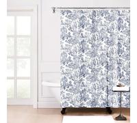 Victoria Park en Toile 68-inch-by-24 centimètre sur Mesure Tier Rideaux, Bleu, Coton, Bleu, Shower Curtain