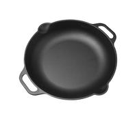 VICTORIA Poêle à Paella en Fonte Émaillée Induction 33cm, Convient pour le Feu, le Barbecue, le Four, la Plaque Vitrocéramique, le Gaz, Cast Iron Skillet sans Toxicité, sans PTFE ni PFOA