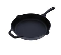 VICTORIA Poêle en Fonte Émaillée Induction 30cm, Convient pour le Feu, le Barbecue, le Four, la Plaque Vitrocéramique, le Gaz, Cast Iron Skillet sans Toxicité, sans PTFE ni PFOA
