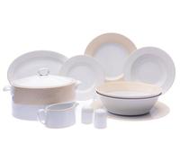 Victoria, service de table, 25 pièces, Aurum, porcelaine Leander