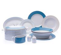Victoria, service de table, 25 pièces, Azuro, porcelaine Leander