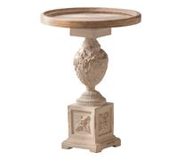 VICTORIA - Table d'appoint blanchie D46 Blanc
