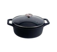 Victoria Victoria cocotte en fonte couvercle en verre pre-seasoned 3.8 L
