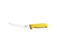 Victorinox 5.6608.12 Couteau Désosser, Lame Étroite 12 Cm Inox, Dos Renversé, Manche Fibrox Jaune.