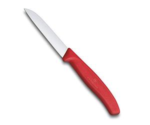 Victorinox 6.7401 Couteau d’Office Lame Droite, Acier Inoxydable, Rouge, 30 x 5 x 5 cm