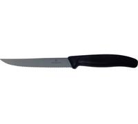 Couteau à steak SWISS CLASSIC GOURMET 12 cm, dentelé, noir, plastique, Victorinox