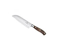 Victorinox 7.7320.17g Couteau Santoku Forgé « Grand Maître Rosewood », Lame Alvéolée 17 Cm, Manche Palissandre. En Boîte Cadeau.