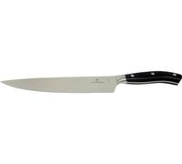 Victorinox Grand Maître, Couteau de chef professionnel, Lame extra-tranchante, tranchant droit, 25 cm, Manche plastique robuste, Acier inoxydable, noir