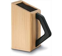 Victorinox Bloc à Couteaux Professionnel en Bois de Hêtre, Beige Amande | Rangement élégant pour 6 couteaux de cuisine, organisation du plan de travail, 257 x 120 x 225 mm, Swiss Made