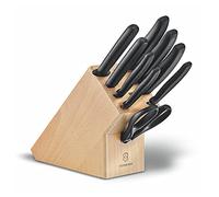 Victorinox Bloc à couteaux Swiss Classic Bois de hêtre 10 pièces Noir