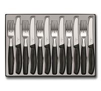 Victorinox Classic Ménagère de Table, 12 Pièces, 6 Couteaux et 6 | Couverts haute performance pour 6 personnes avec lames dentées tranchantes et manches ergonomiques. Lavable au