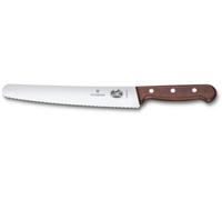 Victorinox Couteau à Victorinox Couteau à pain 22 cm – Manche en bois d'érable – Lame dentée en acier inoxydable