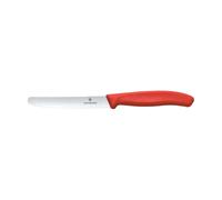 Victorinox Couteau à saucisse/tomate Swiss Classic dentelé 11 cm Rouge
