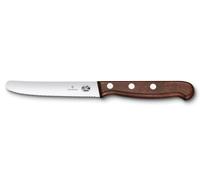 Victorinox Couteau à Tomates et de Table Wood, 11 cm, Manche Ergonomique en Bois et Tranchant Denté, Lame en Acier Inoxydable, Bois d’Érable Modifié