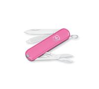 Victorinox Couteau Suisse Classic SD - Multitool Compact, 7 Fonctions | Petit couteau de poche avec ciseaux, lame et lime pour le quotidien. 58 mm, rose, fabriqué en Suisse