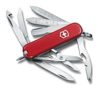 Victorinox Couteau Suisse Mini Champ, Petit, 18 Fonctions, Swiss Made, Outil Multifonction avec Coupe-papier, Décapsuleur, Dénudeur de Fils Électriques, Rouge