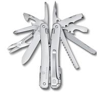 VICTORINOX Couteau Suisse Swiss Tool Spirit MX Clip, 24 Fonctions, Outil Multifonction, y c. Pince, Tournevis, Ouvre-Boîtes, Argent