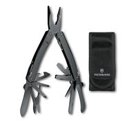 VICTORINOX Couteau Suisse Swiss Tool Spirit MXBS, 24 Fonctions, Outil Multifonction, y c. Pince, Tournevis, Ouvre-Boîtes, Étui-Ceinture Nylon, Noir