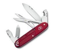 Victorinox Couteau Suisse Synergy X Alox, 9 Fonctions, Ciseaux et Clip | Outil multifonction en acier inoxydable avec lame et tournevis pour camping et EDC, 93 mm, rouge, Swiss Made