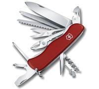 Victorinox Couteau Suisse Work Champ, 21 Fonctions, Outil Multifonction avec Lame Blocable, Pince, Scie à Métaux, Rouge