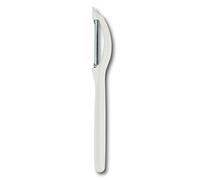 Victorinox Éplucheur universel avec lame pendulaire pour fruits et légumes - Extra tranchant - Lame dentelée/double tranchant - Fabriqué en Suisse - Édition limitée Blanc