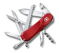 Victorinox Evolution 17 Couteau de Poche Suisse, Léger, Multitool, 15 Fonctions, Tire Bouchon, Lame, Ergonmic, Rouge