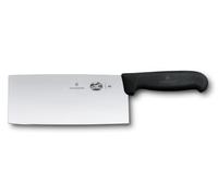 Victorinox Fibrox Couteau de Chef Chinois, Lame 18 cm, Nylon, Rouge