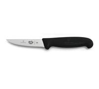 Victorinox Fibrox Couteau éplucheur pour fruits et légumes, Petit couteau à désosser la viande, 10 cm, Lame lisse, Tranchant, Inox, Noir