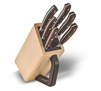 Victorinox Grand Maître Bloc à couteaux, Insert à fentes, 6 pièces, 6 couteaux de chef inclus, Rangement des couteaux, en bois