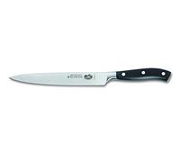 Victorinox Grand Maître Couteau à Trancher, 20 cm, Acier Inoxydable, Noir | Couteau à découper professionnel, lame extra-tranchante, manche ergonomique en POM, idéal pour viande et rôtis