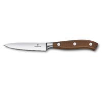 Victorinox Grand Maître, Couteau de bureau professionnel, Lame extra-tranchante, tranchant droit, 10 cm, Manche en bois noble, Acier inoxydable, brun