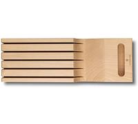Victorinox Porte-couteaux de tiroir sans contenu, place pour 5 couteaux de cuisine, rangement de couteaux, gain de place, hêtre