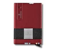 Victorinox Portefeuille Smart Card, Portefeuille 2 en 1 avec Outils Pratiques, 10 Fonctions, Swiss Made, Porte-Cartes, y c. Bande Élastique pour Billets et Reçus, Rouge Emblématique