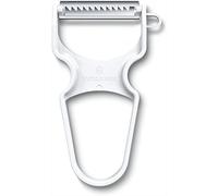 Victorinox Rapid Éplucheur à Fruits et Légumes à Bord Dentelé, Blanc | Lame en acier inoxydable tranchante pour cuisine et usage quotidien, 110 mm, plastique ABS durable, fabriqué en Suisse
