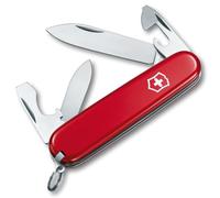 Victorinox, Recruit, Couteau de Poche Suisse, Multifonction, Léger, 10 Fonctions, Grande lame, Ouvre-boîtes, Tournevis 3 mm