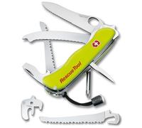 Victorinox Rescue Tool Couteau de Poche Suisse, Multitool, 13 Fonctions, Briseur de Vitres, Voir, Jaune