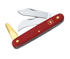 Victorinox Serpette S Couteau de Jardin, Lame Courbée, 110 mm, Rouge | Couteau universel pour taille en pépinière et jardinage, lame inox précise, manche en nylon, Swiss Made