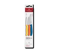 Victorinox Set de couteaux d'office Victorinox Swiss Classic 3 pièces Jaune-orange-bleu