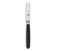 Victorinox Spatule Coudée 8 cm, Acier Inoxydable, Manche Noir | Idéale pour étaler crèmes et glaçages avec précision, ergonomique, compatible lave-vaisselle, Swiss Made